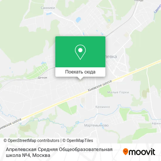 Карта Апрелевская Средняя Общеобразовательная школа №4