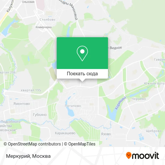 Карта Меркурий