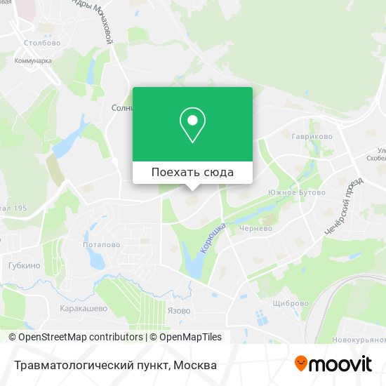 Карта Травматологический пункт