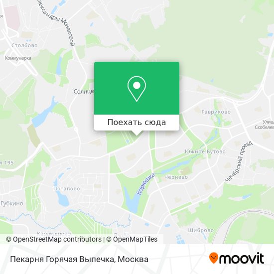 Карта Пекарня Горячая Выпечка