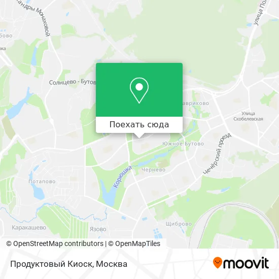Карта Продуктовый Киоск