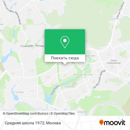 Карта Средняя школа 1972