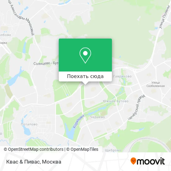 Карта Квас & Пивас