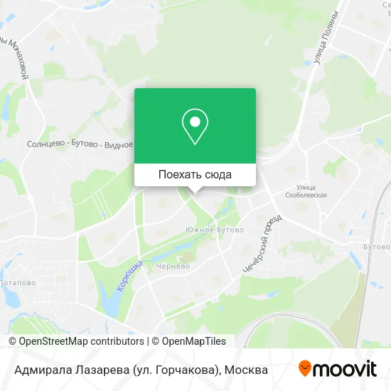 Карта Адмирала Лазарева (ул. Горчакова)