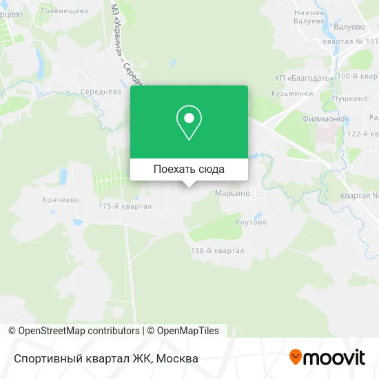 Карта Спортивный квартал ЖК