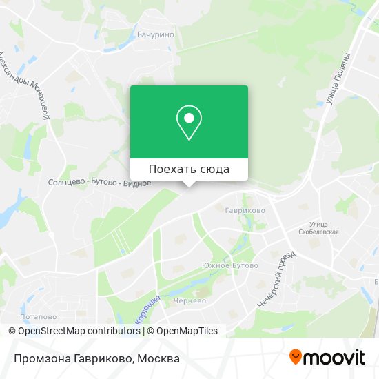 Карта Промзона Гавриково