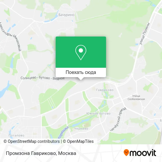 Карта Промзона Гавриково