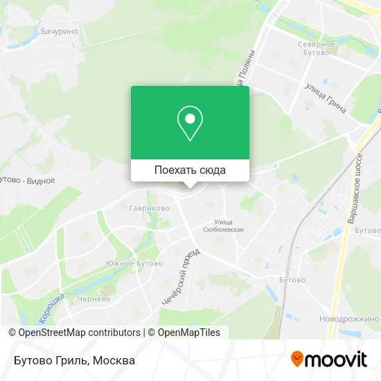 Карта Бутово Гриль