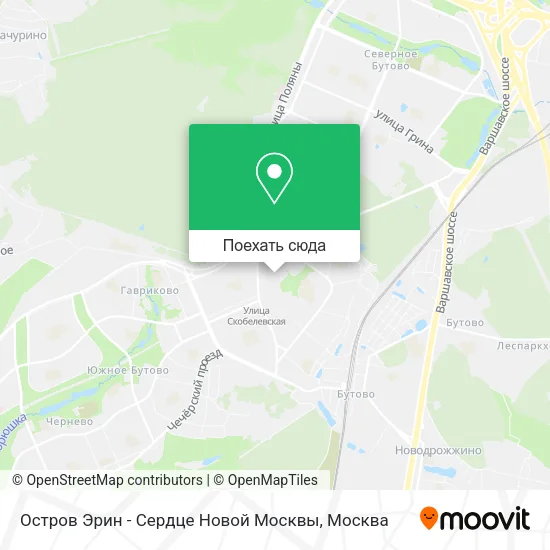 Карта Остров Эрин - Сердце Новой Москвы