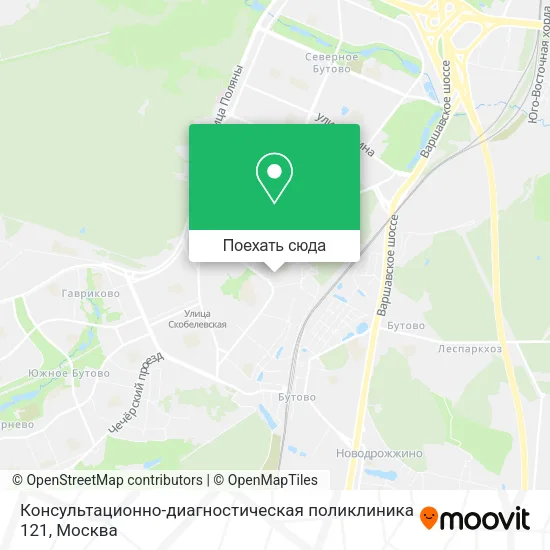 Карта Консультационно-диагностическая поликлиника 121