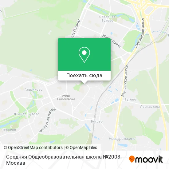 Карта Средняя Общеобразовательная школа №2003