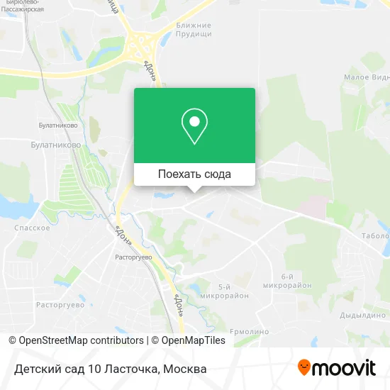 Карта Детский сад 10 Ласточка