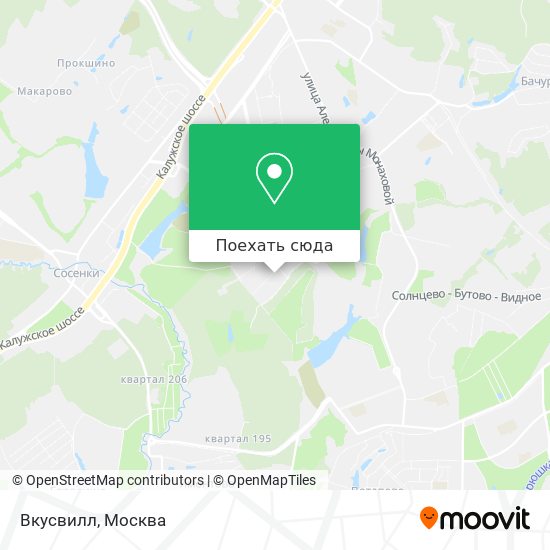 Карта Вкусвилл