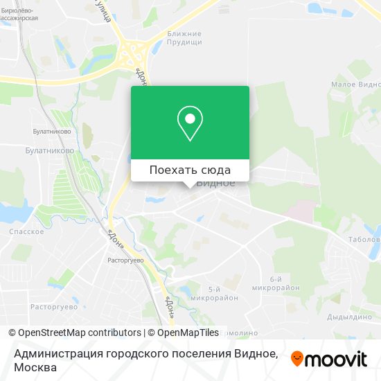 Карта Администрация городского поселения Видное