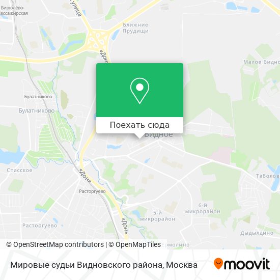 Карта Мировые судьи Видновского района
