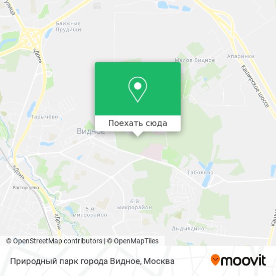 Карта Природный парк города Видное