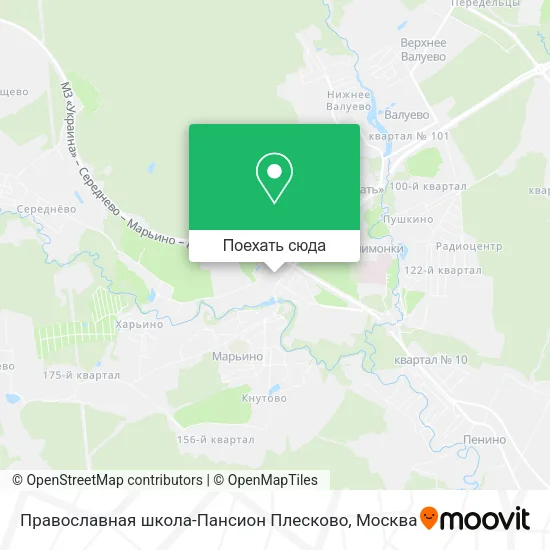 Карта Православная школа-Пансион Плесково