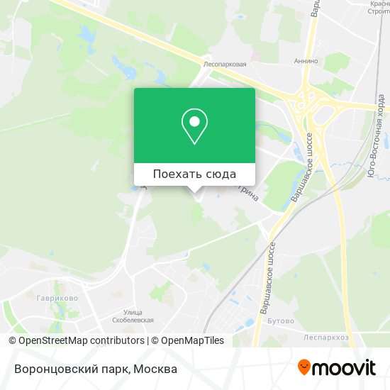 Карта Воронцовский парк