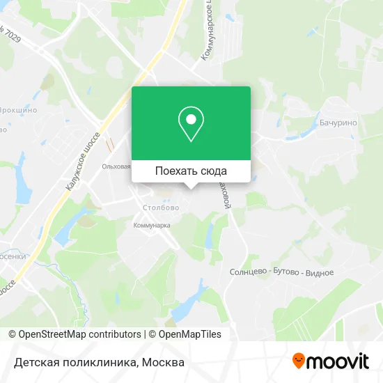 Карта Детская поликлиника