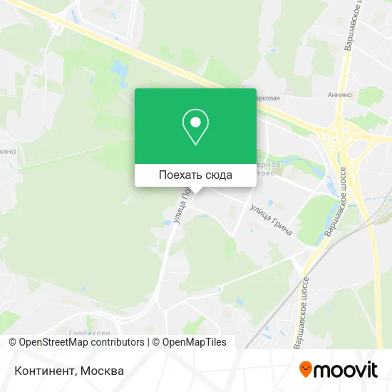 Карта Континент
