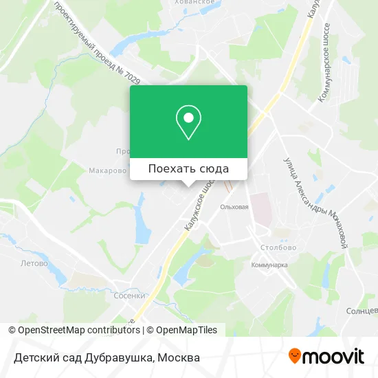 Карта Детский сад Дубравушка