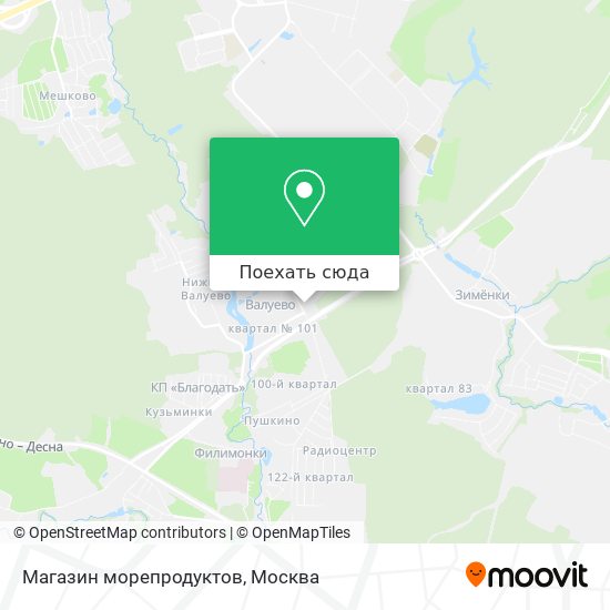 Карта Магазин морепродуктов