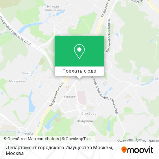 Карта Департамент городского Имущества Москвы