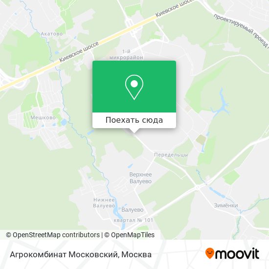 Карта Агрокомбинат Московский