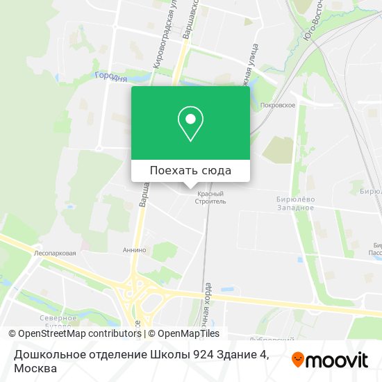 Карта чертаново южное москва