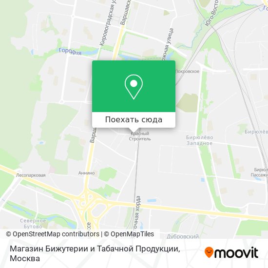 Карта Магазин Бижутерии и Табачной Продукции