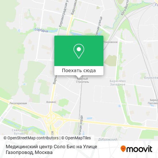 Карта Медицинский центр Соло Бис на Улице Газопровод