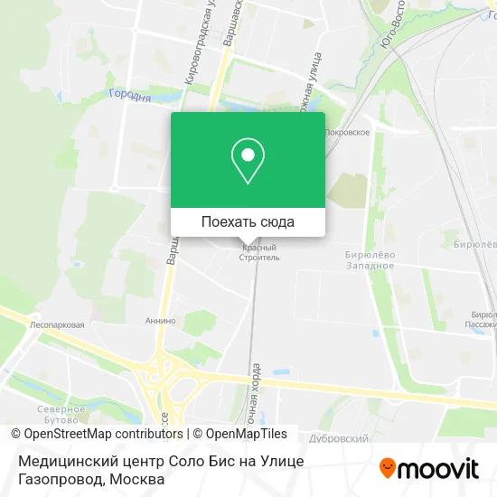 Карта Медицинский центр Соло Бис на Улице Газопровод