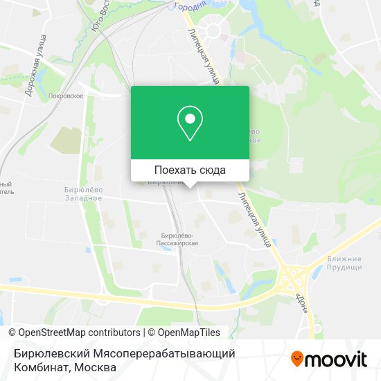 Карта Бирюлевский Мясоперерабатывающий Комбинат