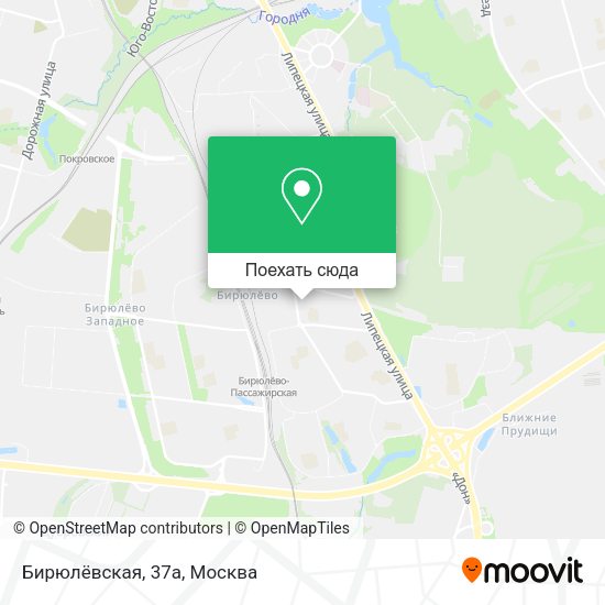 Карта Бирюлёвская, 37а