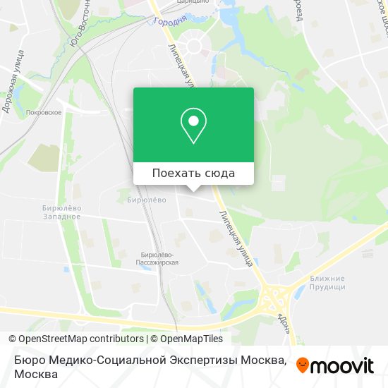Карта Бюро Медико-Социальной Экспертизы Москва