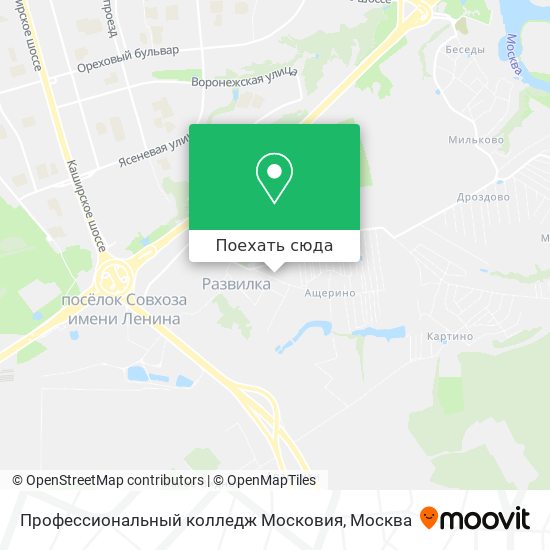 Карта Профессиональный колледж Московия