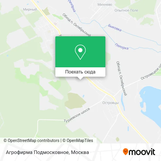 Карта Агрофирма Подмосковное