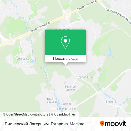 Карта Пионерский Лагерь им. Гагарина