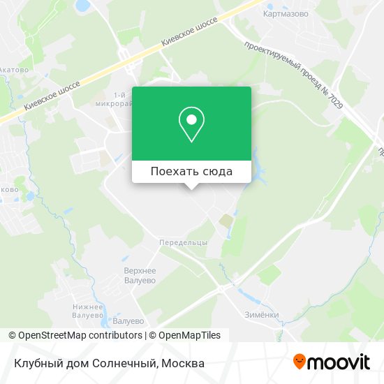 Карта Клубный дом Солнечный