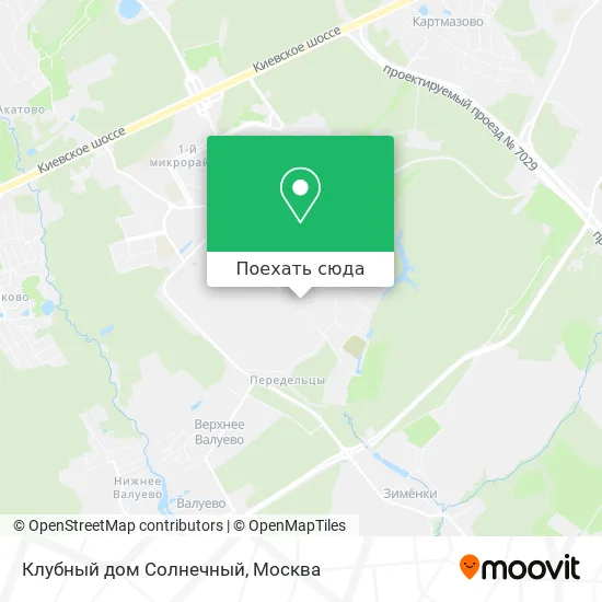 Карта Клубный дом Солнечный