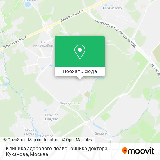 Карта Клиника здорового позвоночника доктора Куканова