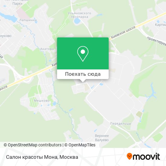 Карта Салон красоты Мона