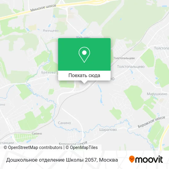Карта Дошкольное отделение Школы 2057
