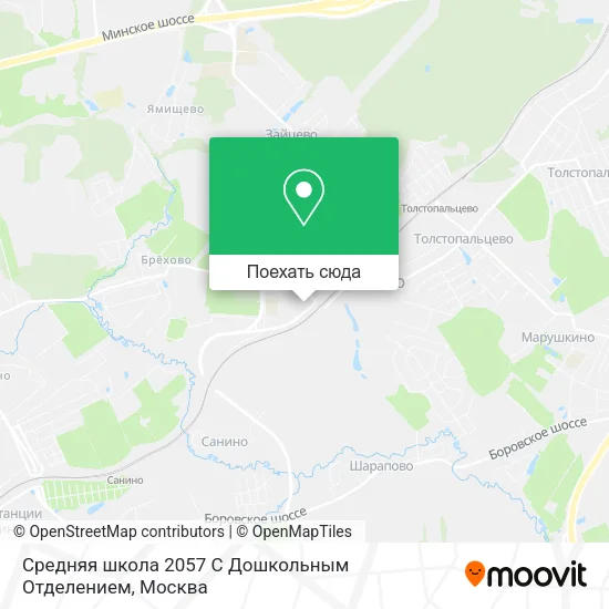Карта Средняя школа 2057 С Дошкольным Отделением