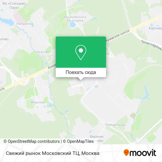 Карта Свежий рынок Московский ТЦ