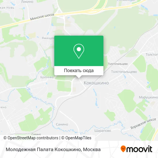 Карта Молодежная Палата Кокошкино