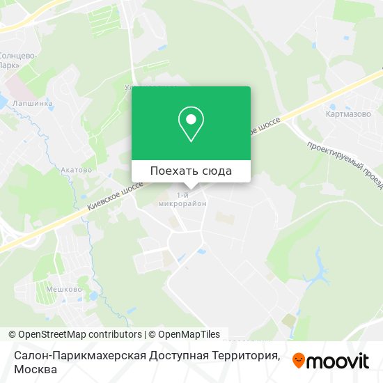 Карта Салон-Парикмахерская Доступная Территория