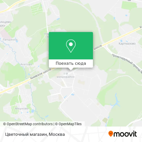 Карта Цветочный магазин