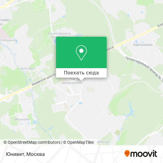 Карта Юнивет