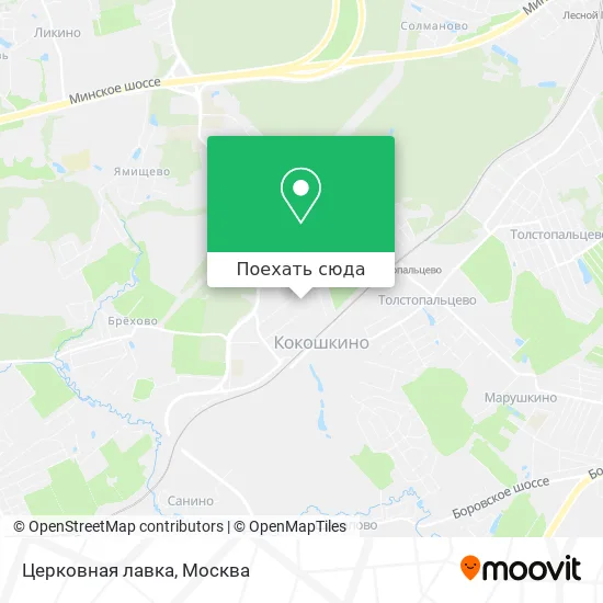 Карта Церковная лавка
